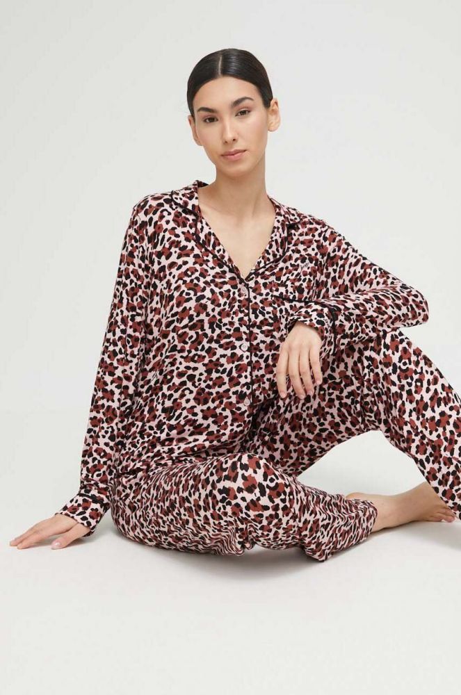 Піжама Dkny жіноча колір рожевий (3093654)