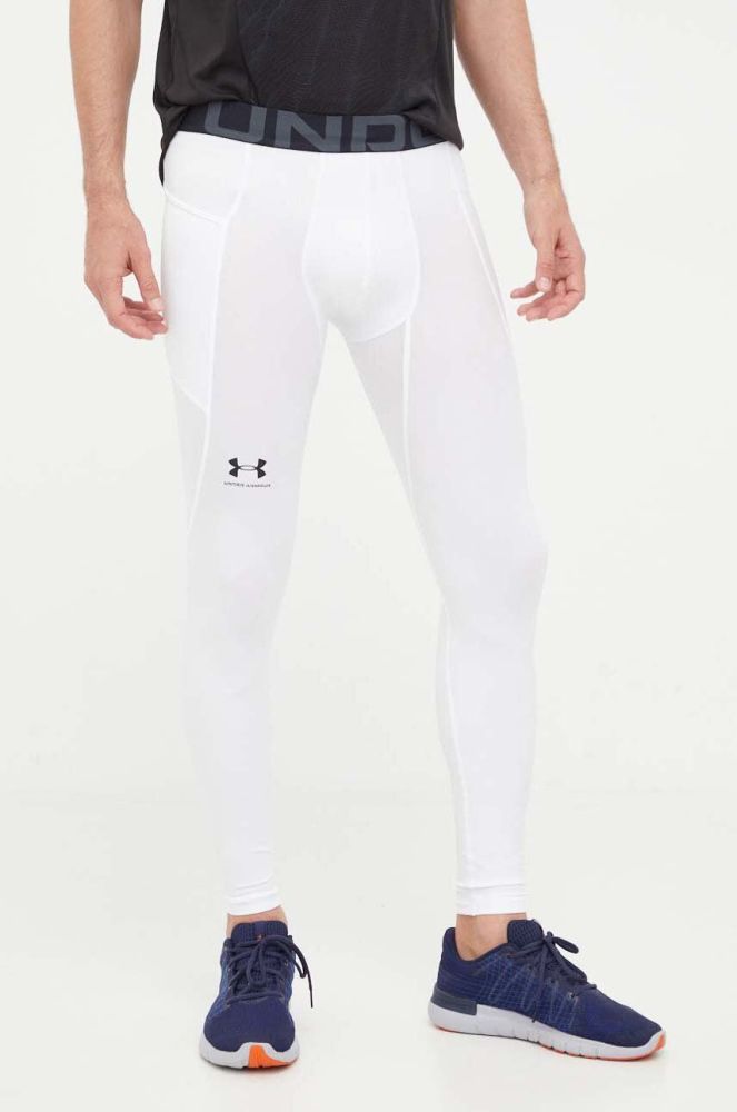 Легінси для тренувань Under Armour чоловічі колір білий однотонні